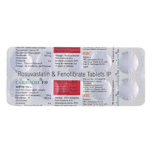 cardirose f 10mg tablet 10's